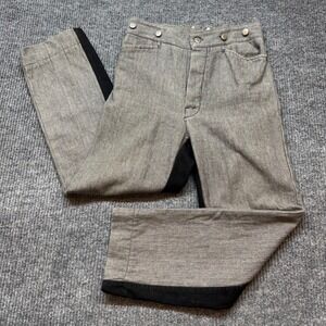 WAH Maker Frontier Pants Mens 30 Herringbone Cinch Back Western Saddle